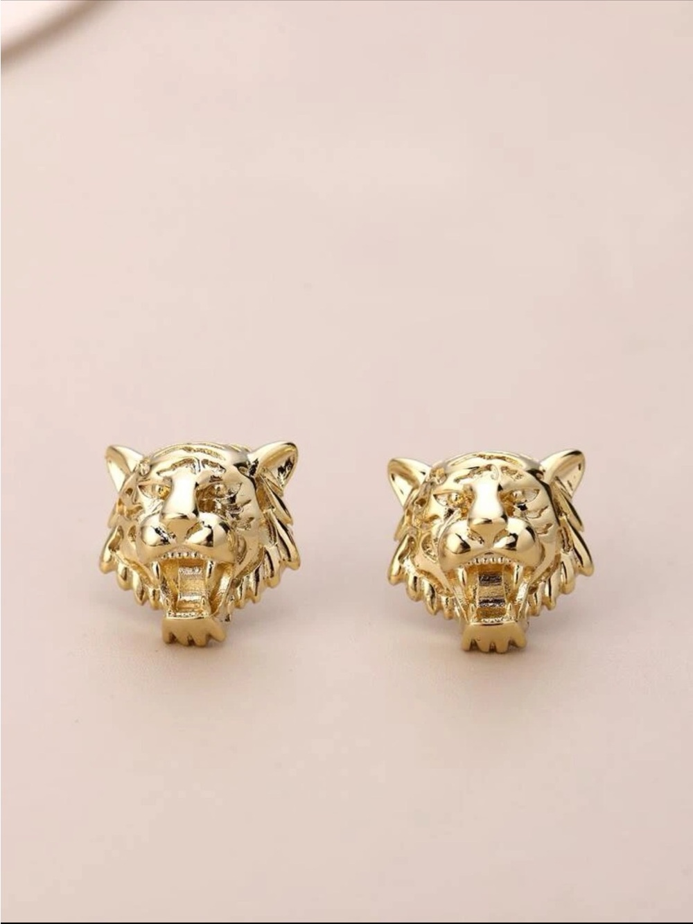 🐯 Awesome Metallic Tiger Head Stud Earrings 🐅